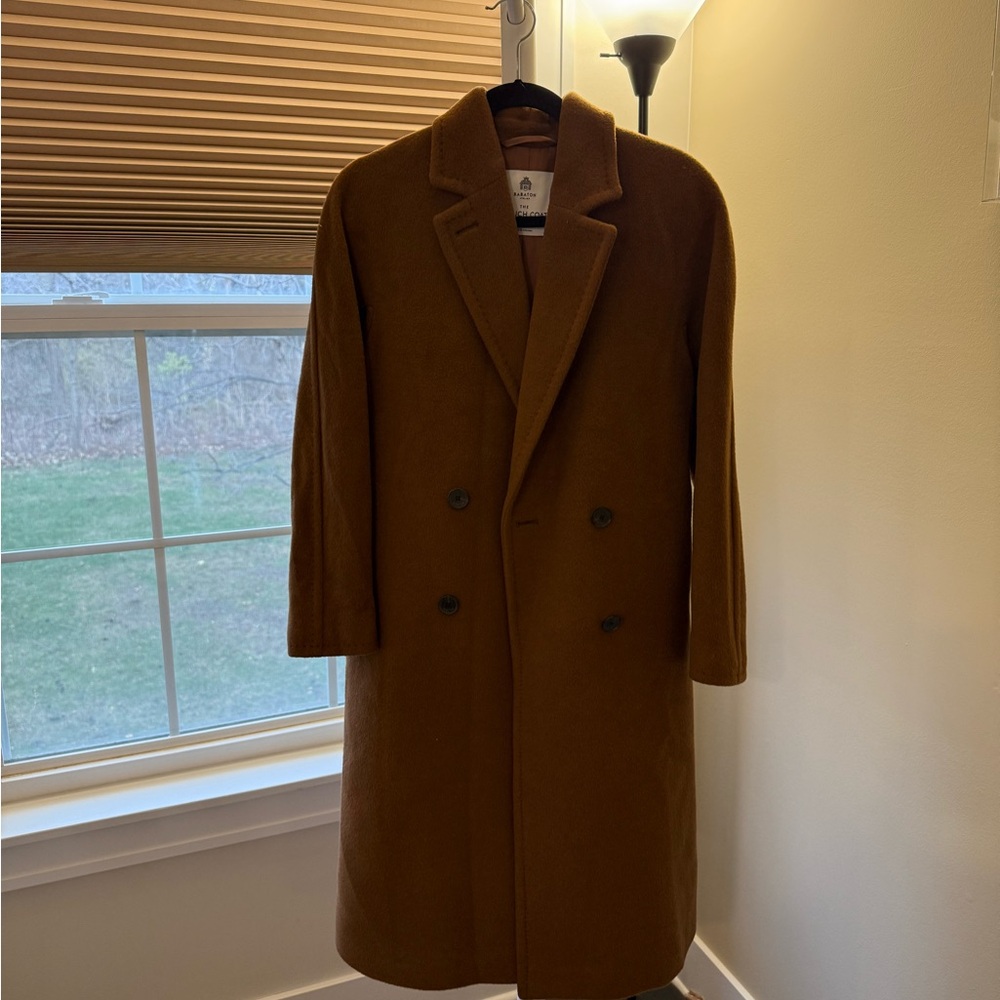 Aritzia Brown Double-Breasted Pea Coat